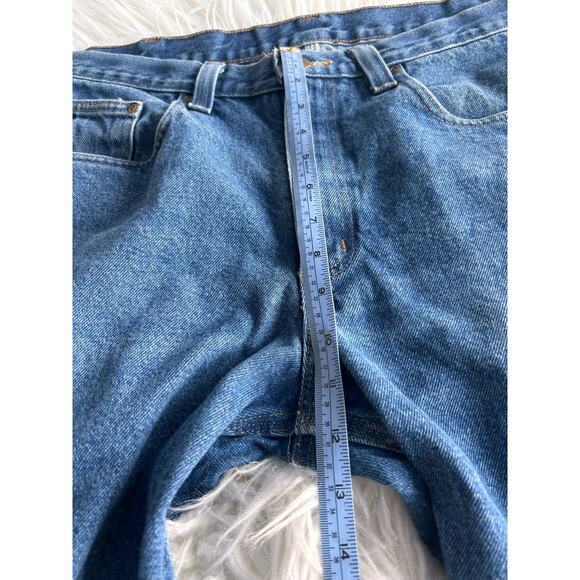 Carhartt Men's Denim Relaxed fit Straight Leg Jeans‎ Light Wash Blue Size 36x34 - Picture 9 of 11